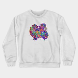 Pomeranian dog watercolor Crewneck Sweatshirt